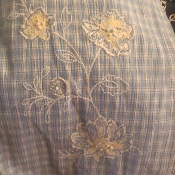 KORET CITY BLUES SHIRT SIZE M PETITE BLUE GINGHAM - Picture 5 of 5